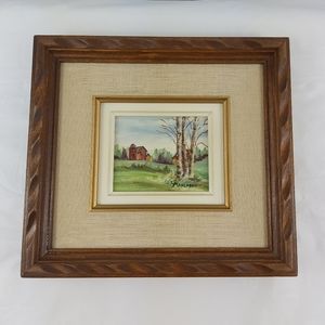 - Framed painting signed L. Marchand